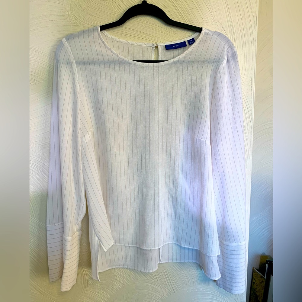 Stylish Business Casual White and Gold Top